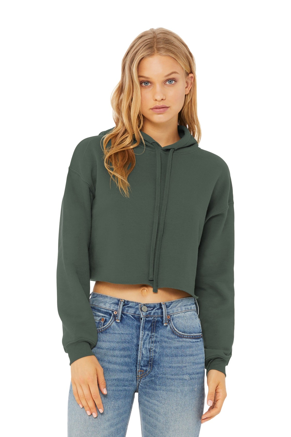 BELLA+CANVAS    Women's Sponge Fleece Cropped Fleece Hoodie. BC7502