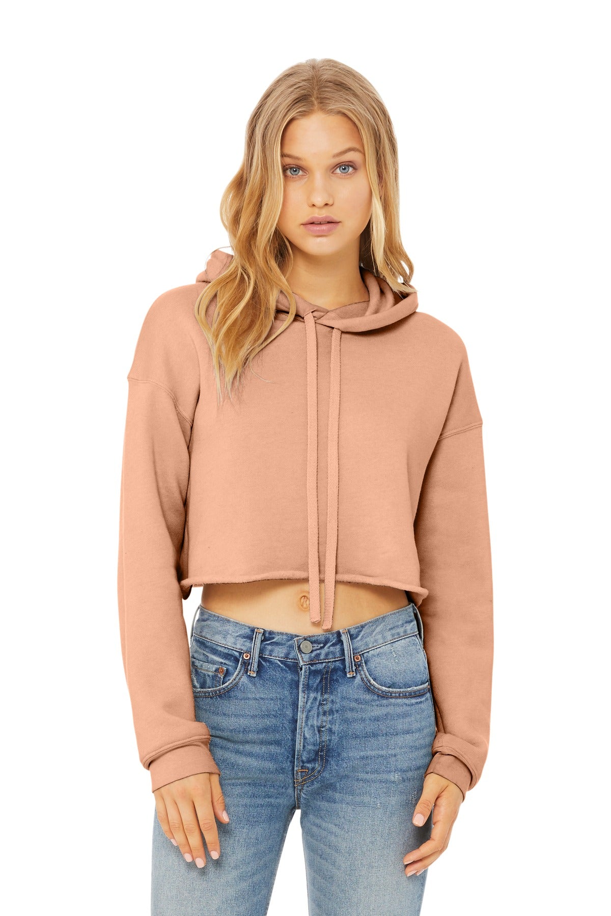 BELLA+CANVAS    Women's Sponge Fleece Cropped Fleece Hoodie. BC7502