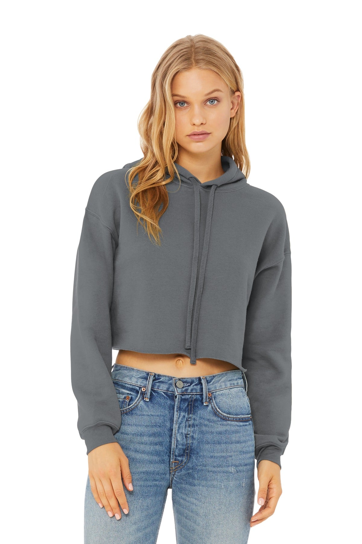 BELLA+CANVAS    Women's Sponge Fleece Cropped Fleece Hoodie. BC7502
