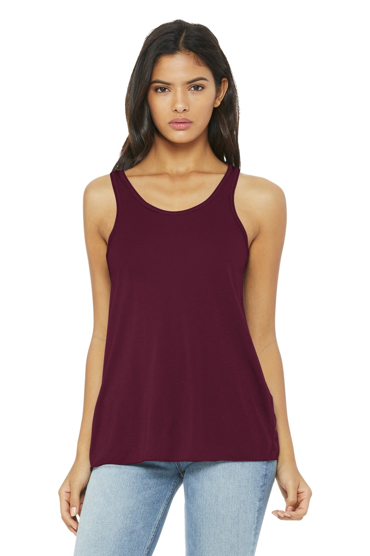 BELLA+CANVAS  ®  Women's Flowy Racerback Tank. BC8800 | Add Your Logo