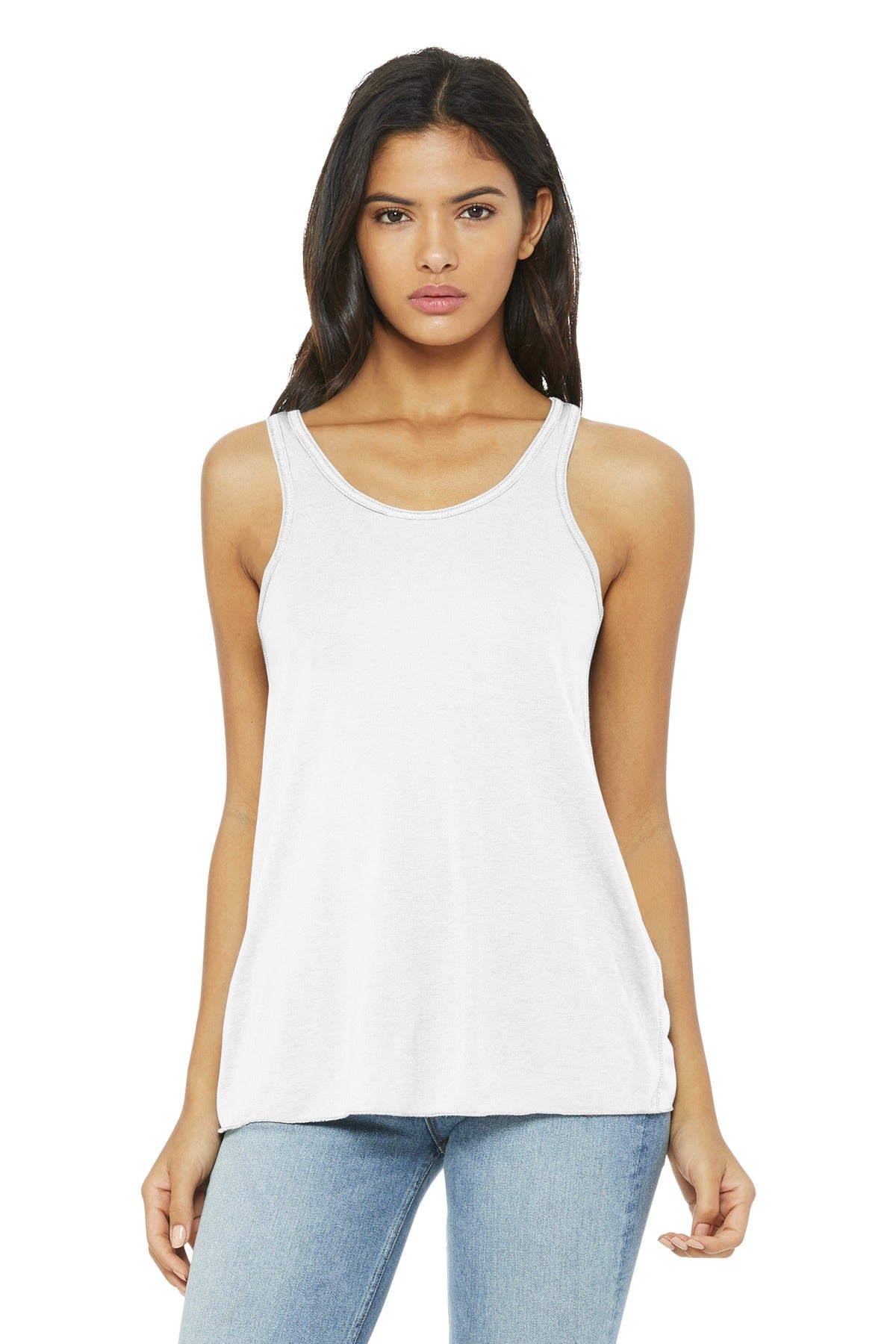 BELLA+CANVAS  ®  Women's Flowy Racerback Tank. BC8800 | Add Your Logo