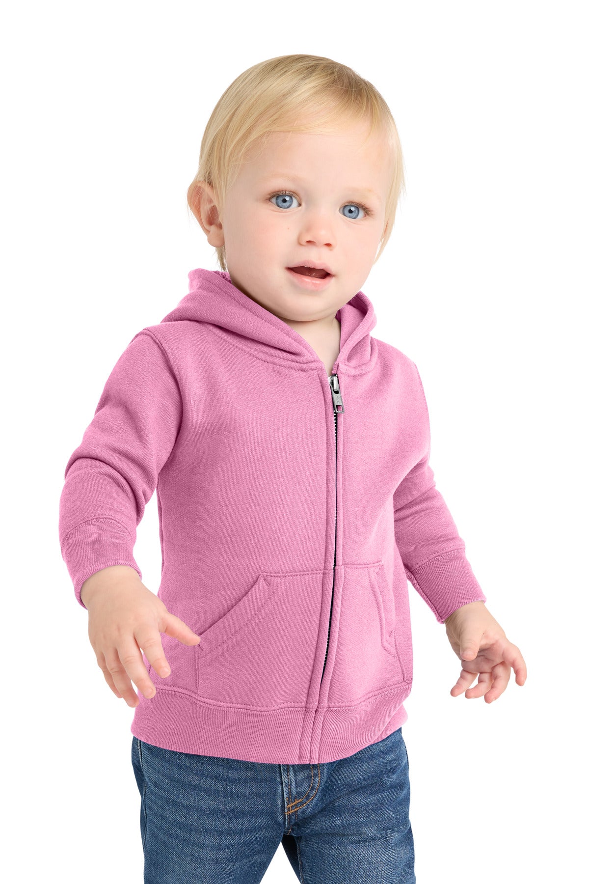 Port & Co ®  Infant Core Fleece Full-Zip Hooded Sweatshirt. CAR78IZH | Add Your Logo