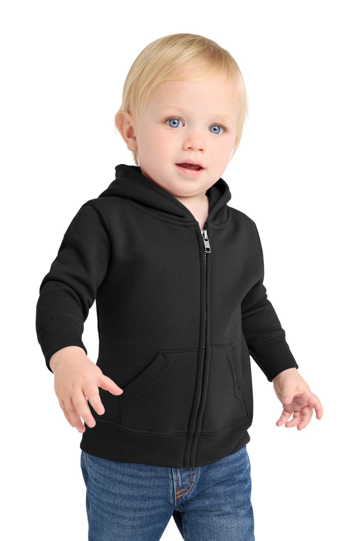 Port & Co ®  Infant Core Fleece Full-Zip Hooded Sweatshirt. CAR78IZH | Add Your Logo