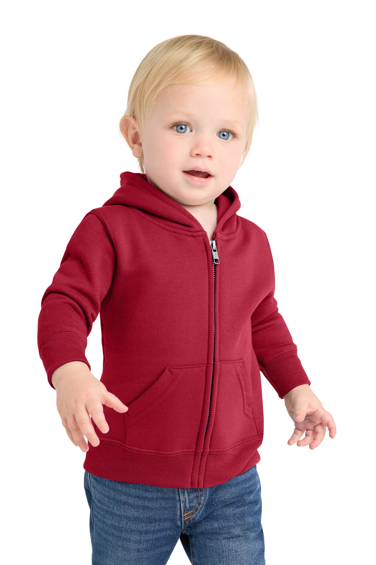 Port & Co ®  Infant Core Fleece Full-Zip Hooded Sweatshirt. CAR78IZH | Add Your Logo