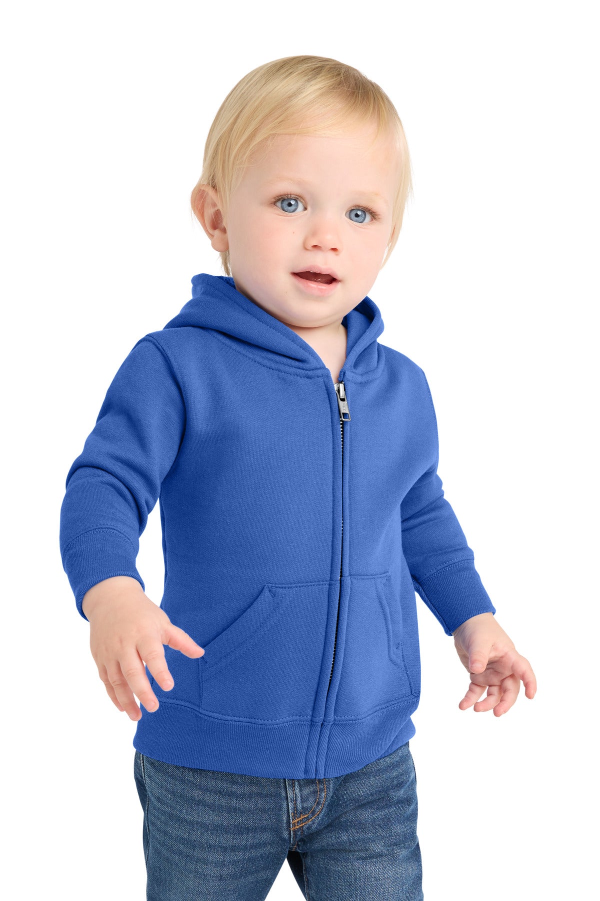 Port & Co ®  Infant Core Fleece Full-Zip Hooded Sweatshirt. CAR78IZH | Add Your Logo