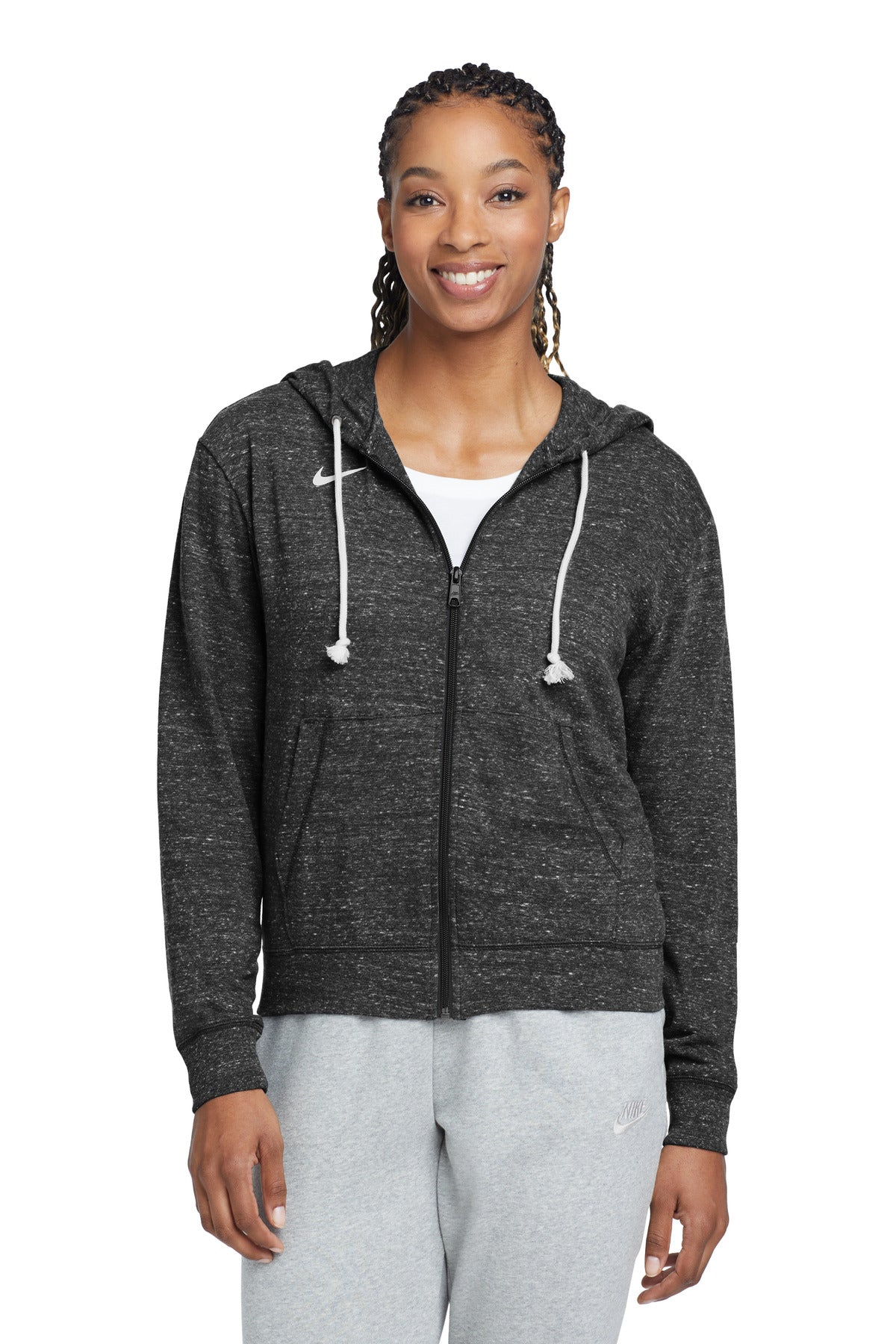 Nike Women's Gym Vintage Full-Zip Hoodie CN9402 | Add Your Logo