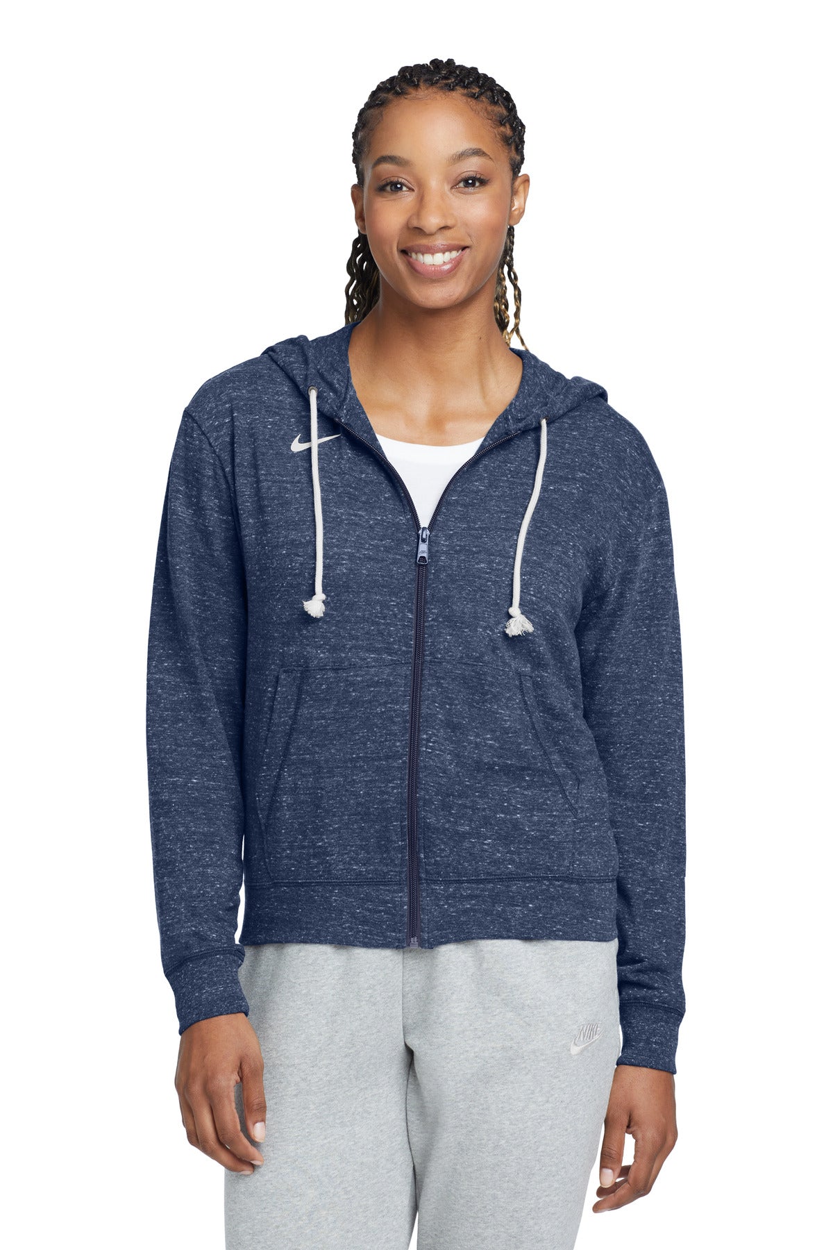 Nike Women's Gym Vintage Full-Zip Hoodie CN9402 | Add Your Logo