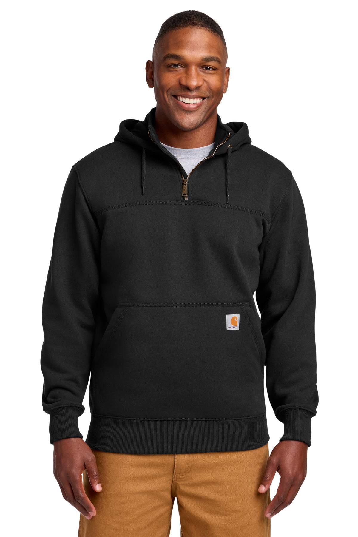 Carhartt    Rain Defender    Paxton Heavyweight Hooded Zip Mock Sweatshirt. CT100617