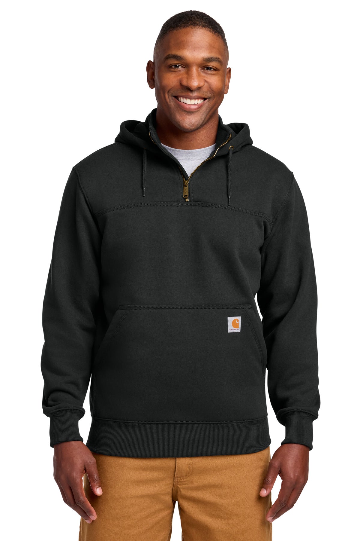 Carhartt    Rain Defender    Paxton Heavyweight Hooded Zip Mock Sweatshirt. CT100617