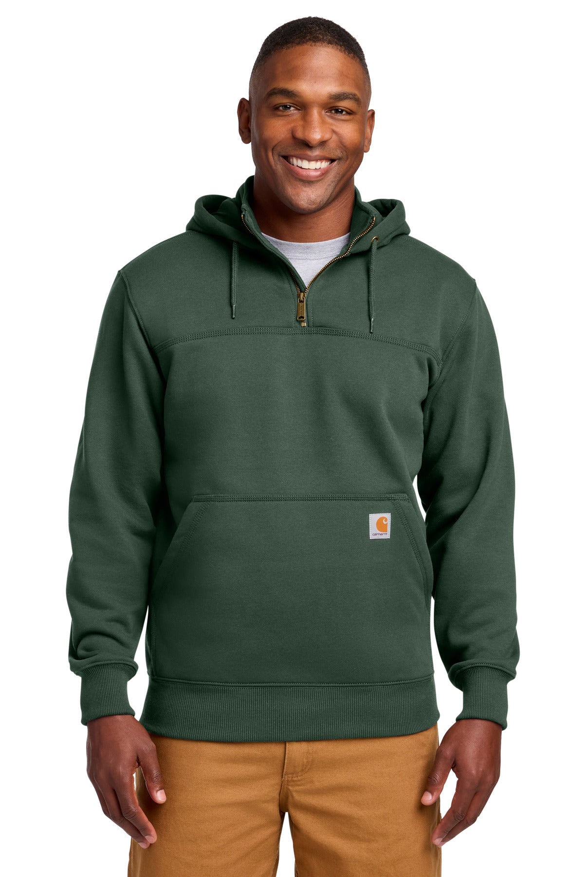 Carhartt    Rain Defender    Paxton Heavyweight Hooded Zip Mock Sweatshirt. CT100617