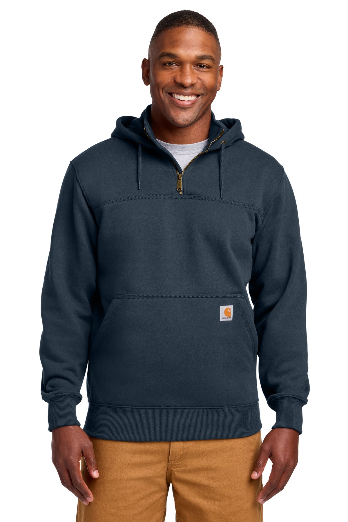 Carhartt    Rain Defender    Paxton Heavyweight Hooded Zip Mock Sweatshirt. CT100617