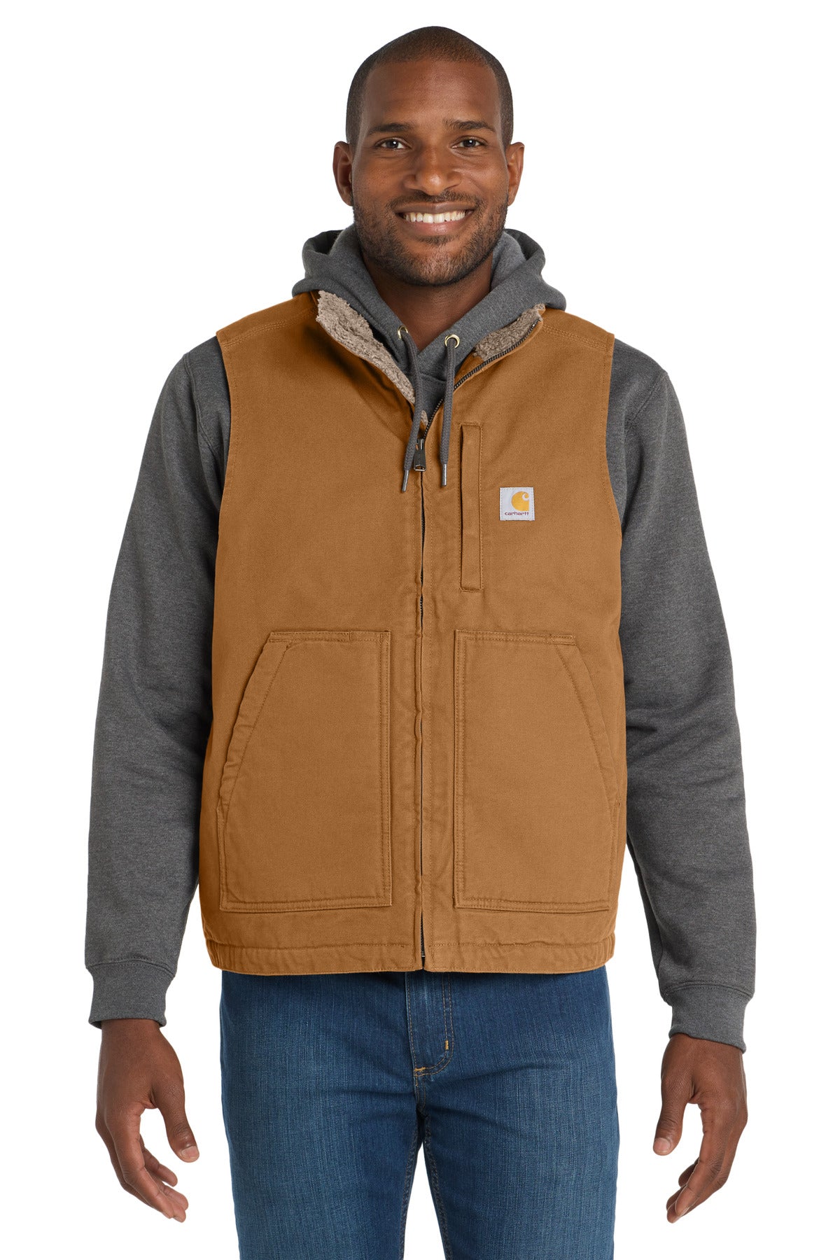 Carhartt ®  Sherpa-Lined Mock Neck Vest CT104277 | Add Your Logo