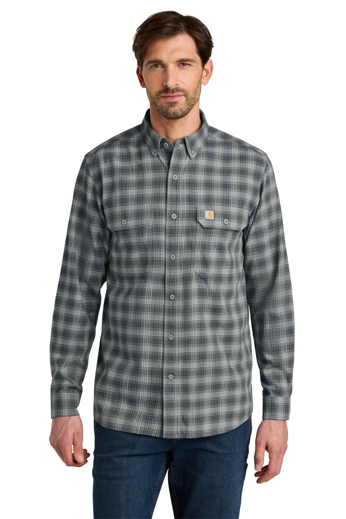 Carhartt ®  Rugged Flex ®  Plaid Long Sleeve Shirt CT107109 | Add Your Logo