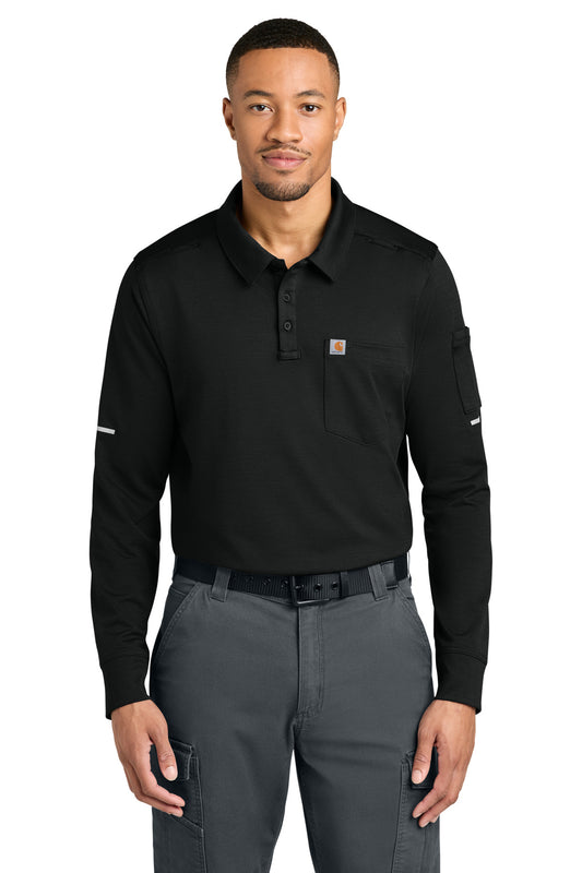 Carhartt ®  FLD & RSCU Long Sleeve Polo CTC16129 | Add Your Logo