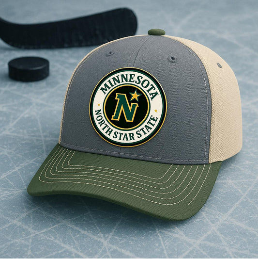 MN NorthStar Hockey Hat - Limited Edition - Heather Grey/Birch/Army Olive
