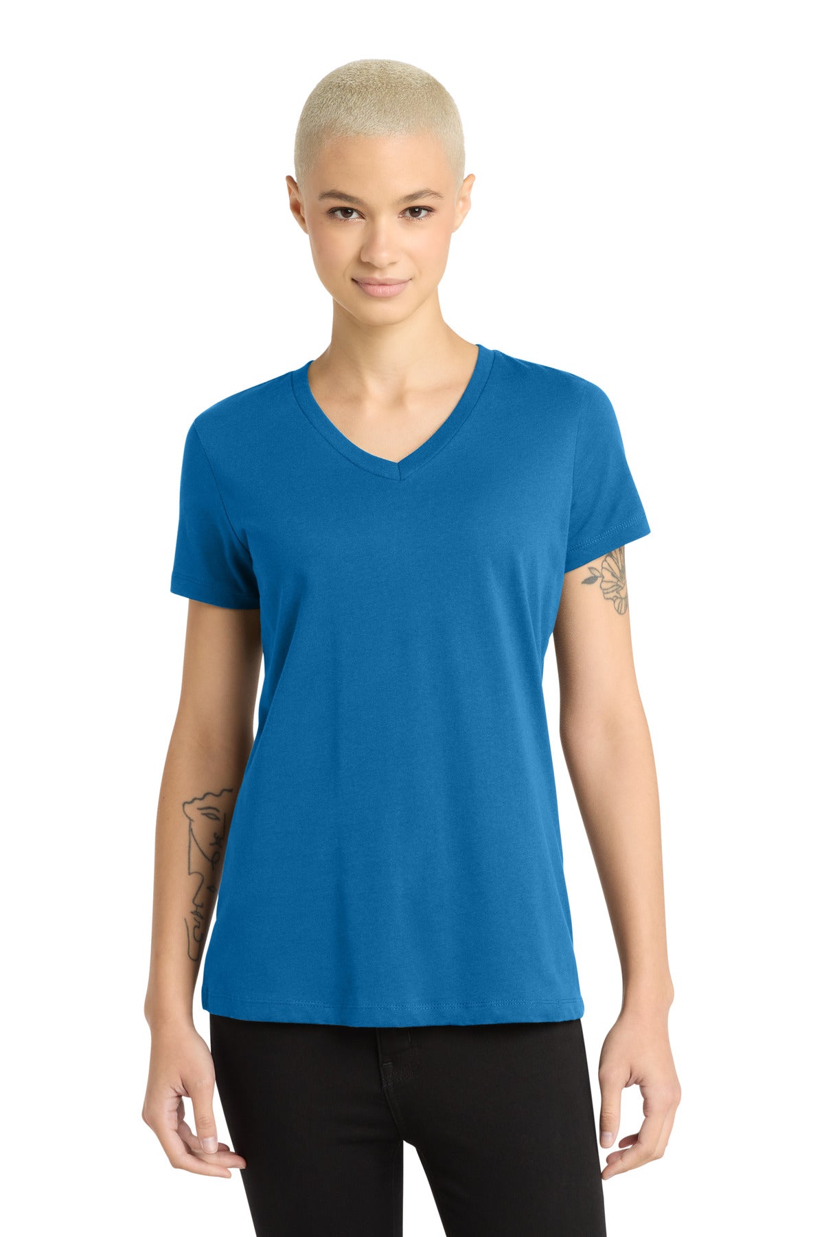 District ®  - Women's Perfect Weight ®  V-Neck Tee. DM1170L | Add Your Logo