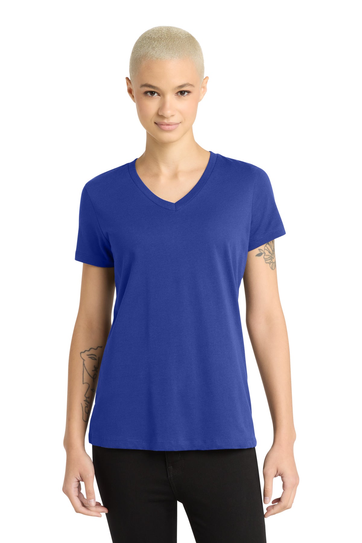 District ®  - Women's Perfect Weight ®  V-Neck Tee. DM1170L | Add Your Logo
