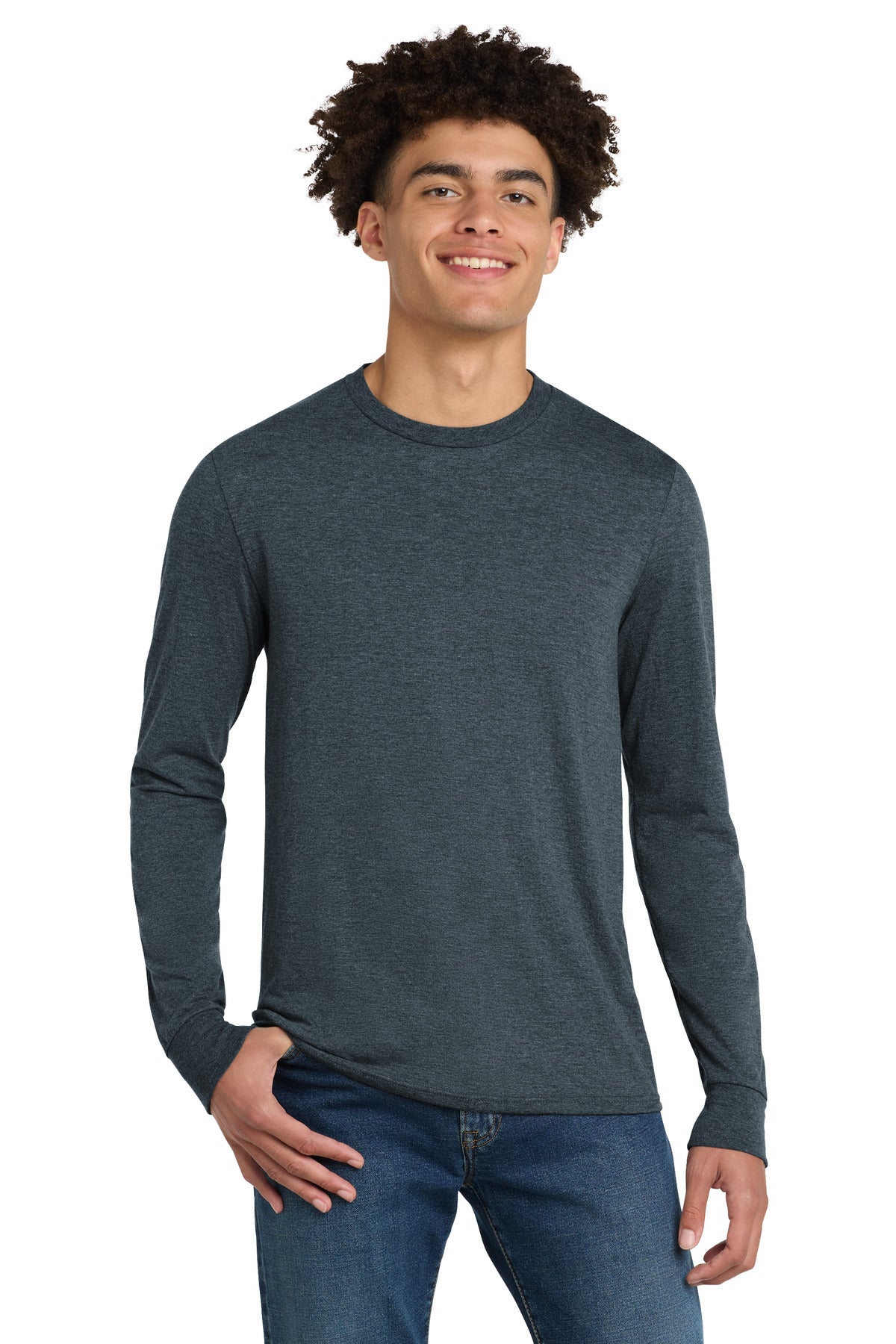 District ®  Perfect Tri ®  Long Sleeve Tee . DM132 | Add Your Logo