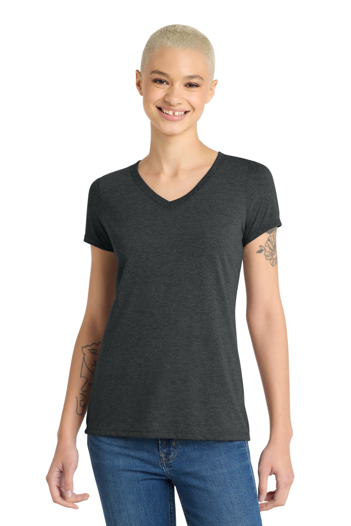 District ®  Women's Perfect Tri ®  V-Neck Tee. DM1350L | Add Your Logo