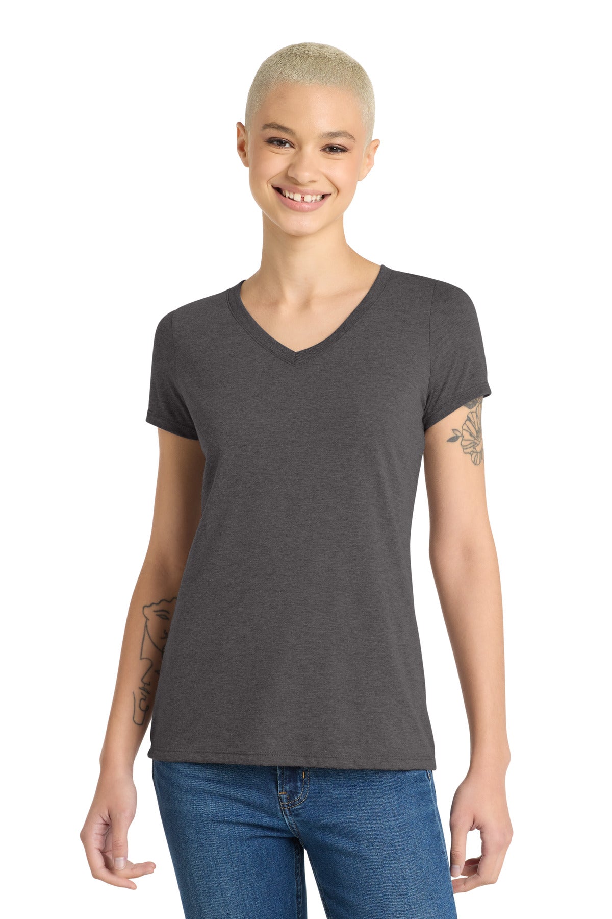 District ®  Women's Perfect Tri ®  V-Neck Tee. DM1350L | Add Your Logo