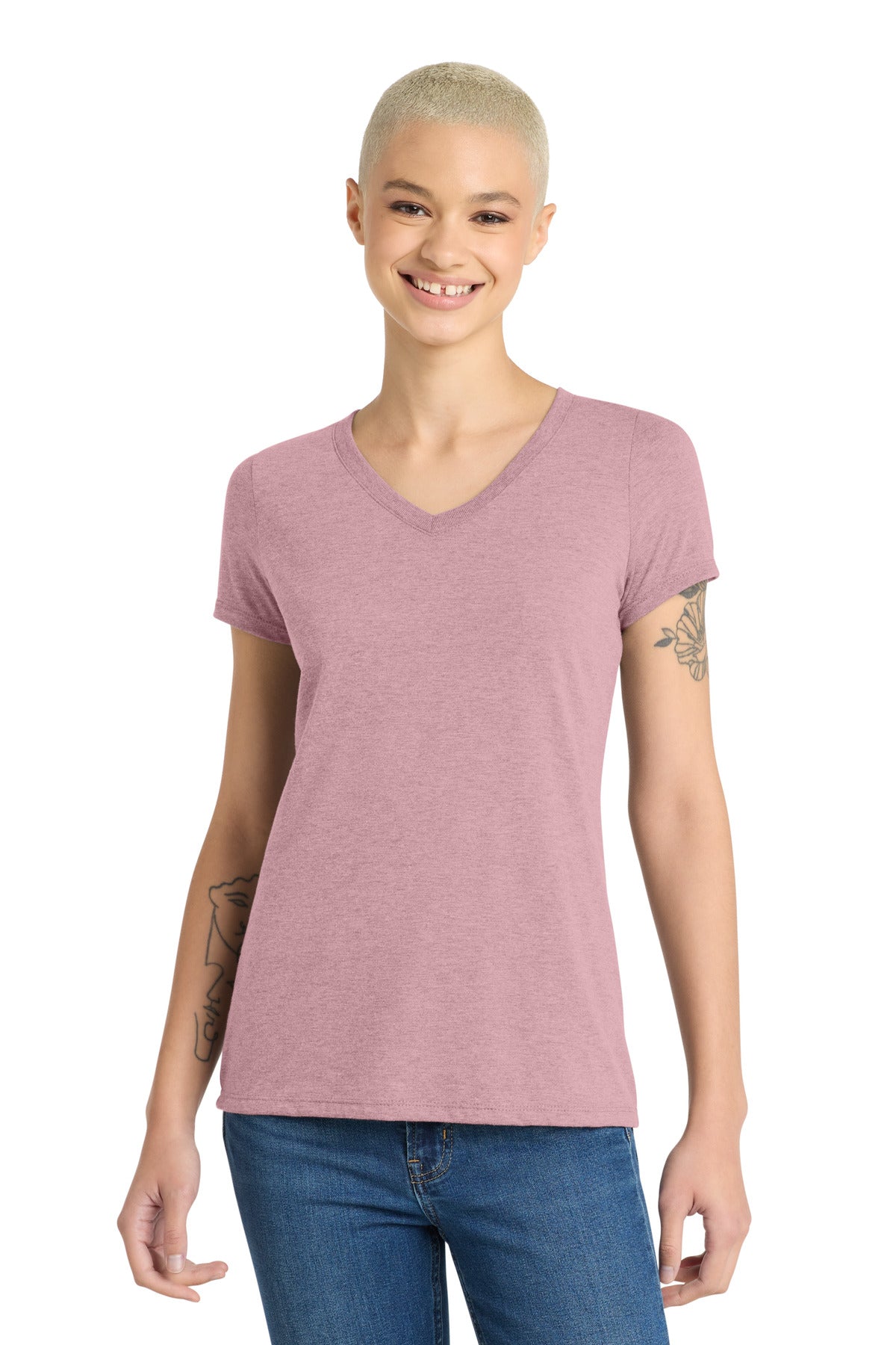 District ®  Women's Perfect Tri ®  V-Neck Tee. DM1350L | Add Your Logo