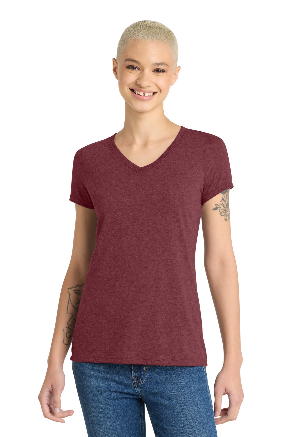 District ®  Women's Perfect Tri ®  V-Neck Tee. DM1350L | Add Your Logo