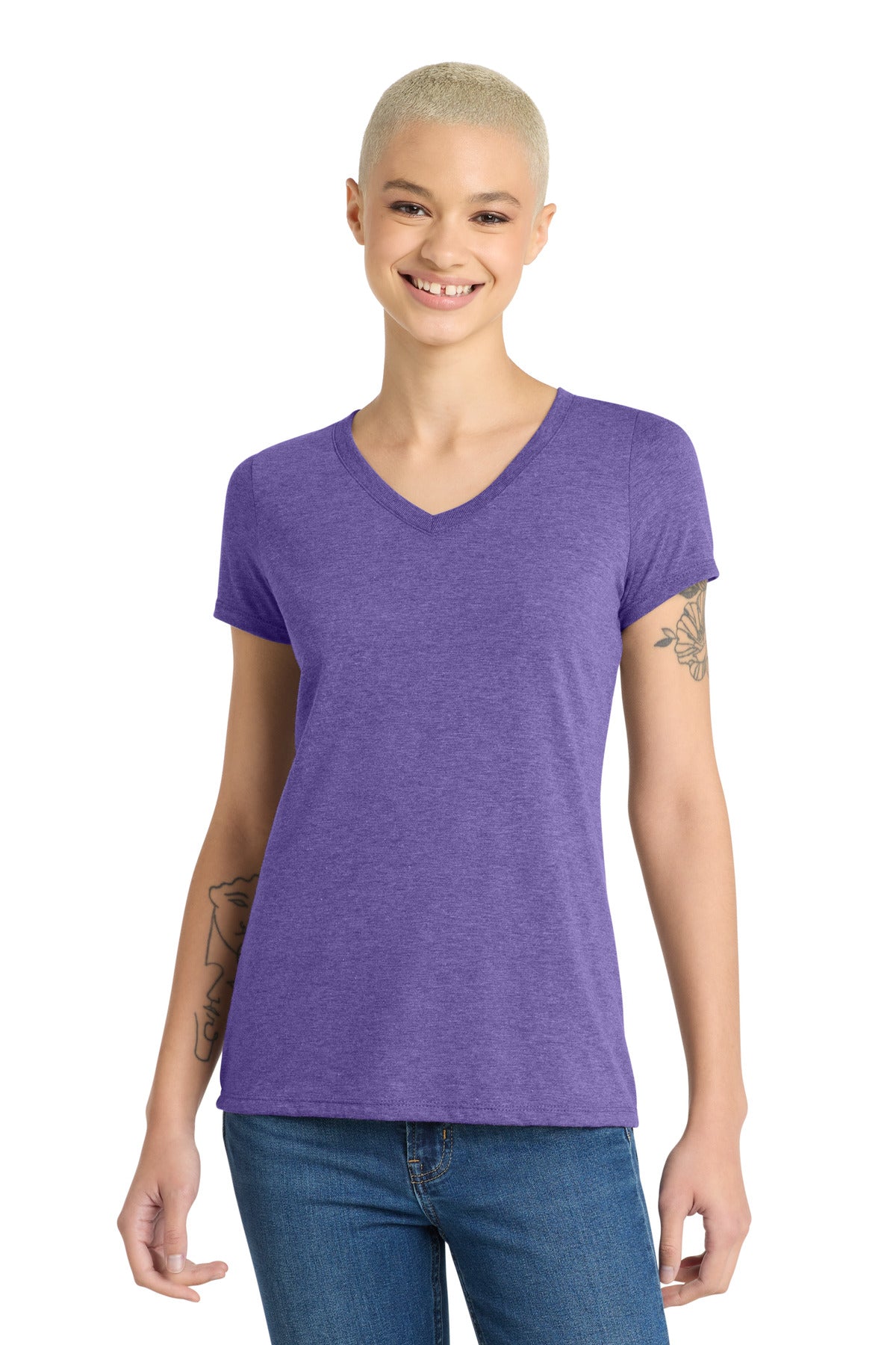 District ®  Women's Perfect Tri ®  V-Neck Tee. DM1350L | Add Your Logo