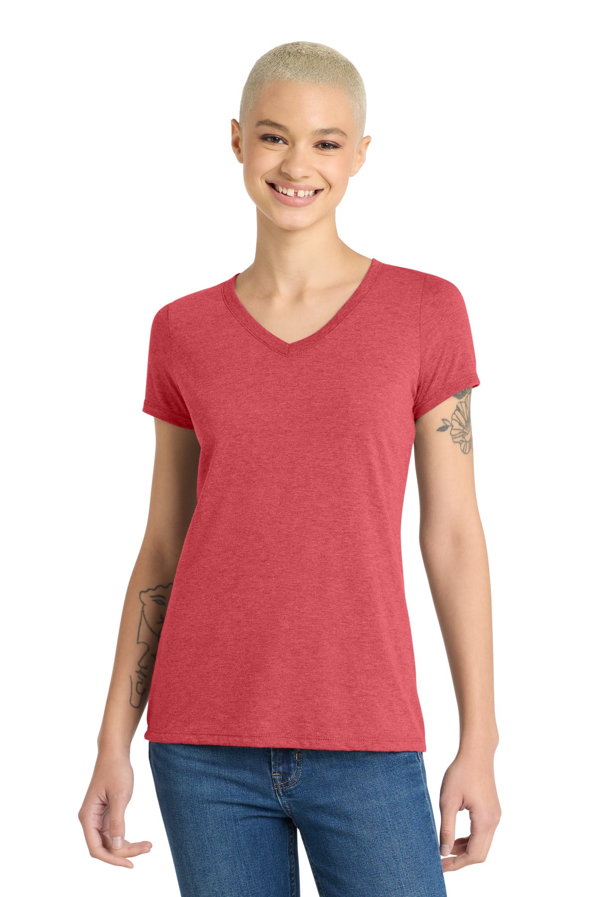 District ®  Women's Perfect Tri ®  V-Neck Tee. DM1350L | Add Your Logo