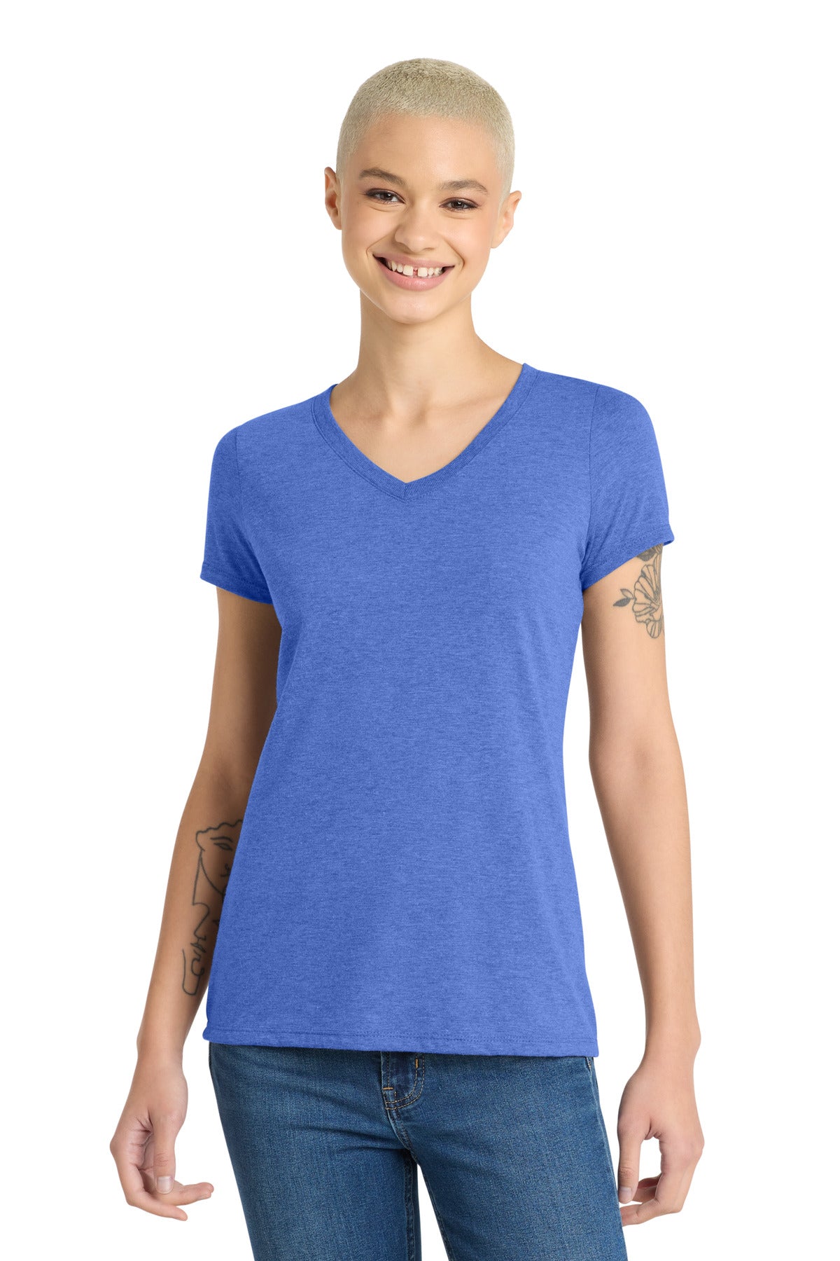 District ®  Women's Perfect Tri ®  V-Neck Tee. DM1350L | Add Your Logo