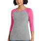 District ®  Women's Perfect Tri ®  3/4-Sleeve Raglan. DM136L | Add Your Logo