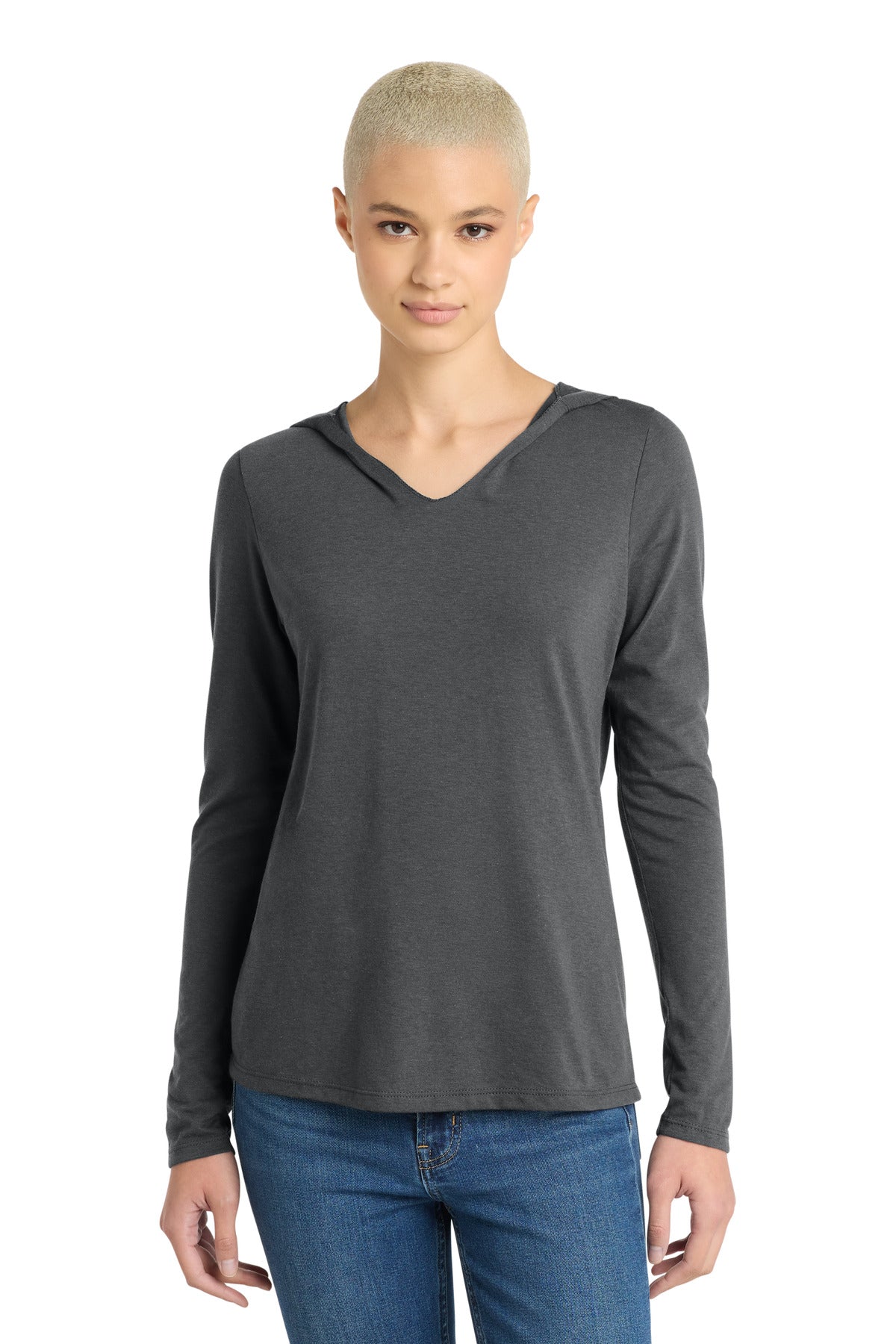 District ®  Women's Perfect Tri ®  Long Sleeve Hoodie. DM139L | Add Your Logo