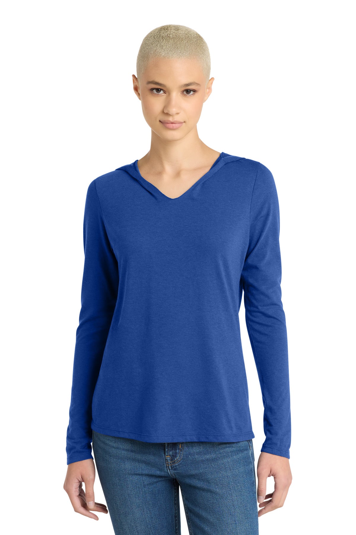 District ®  Women's Perfect Tri ®  Long Sleeve Hoodie. DM139L | Add Your Logo