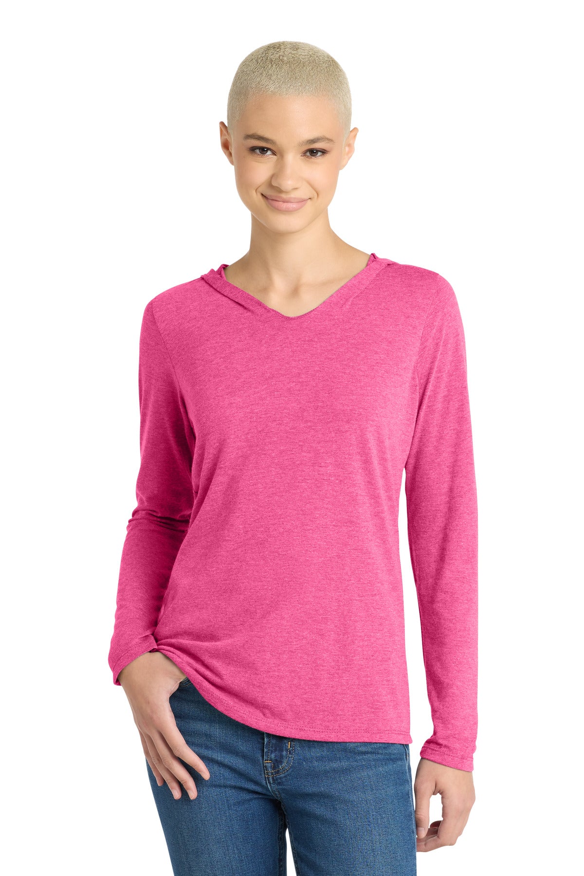 District ®  Women's Perfect Tri ®  Long Sleeve Hoodie. DM139L | Add Your Logo