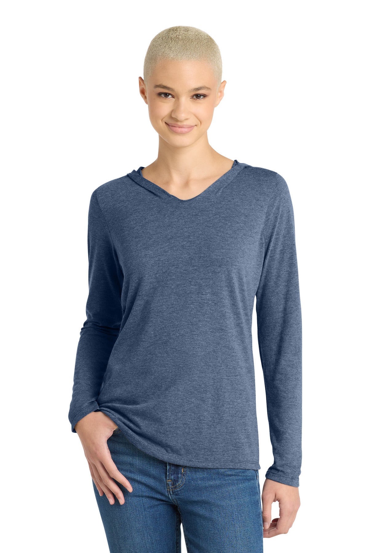 District ®  Women's Perfect Tri ®  Long Sleeve Hoodie. DM139L | Add Your Logo