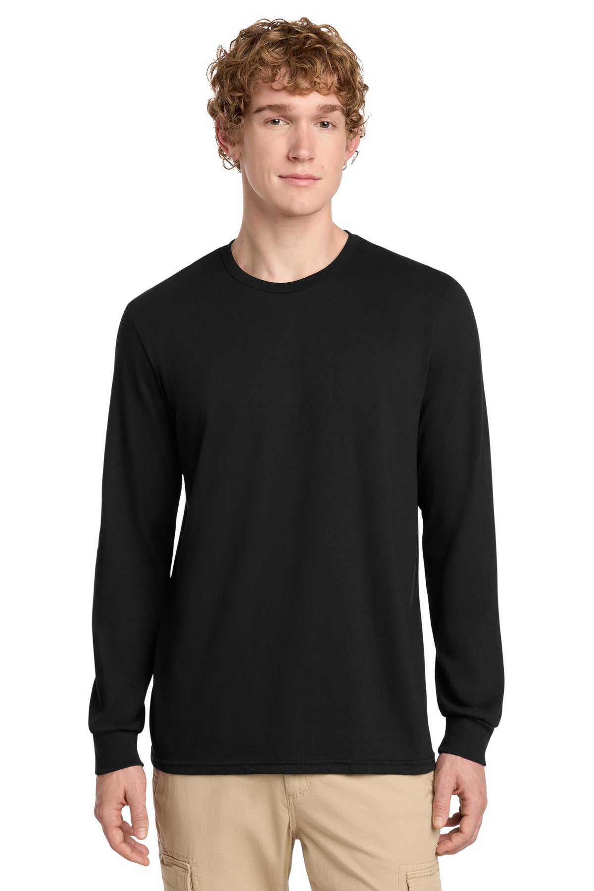 District ®  Perfect Blend ®  CVC Long Sleeve Tee DT109 | Add Your Logo