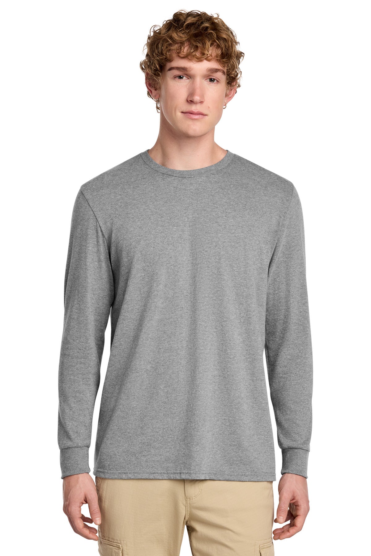 District ®  Perfect Blend ®  CVC Long Sleeve Tee DT109 | Add Your Logo