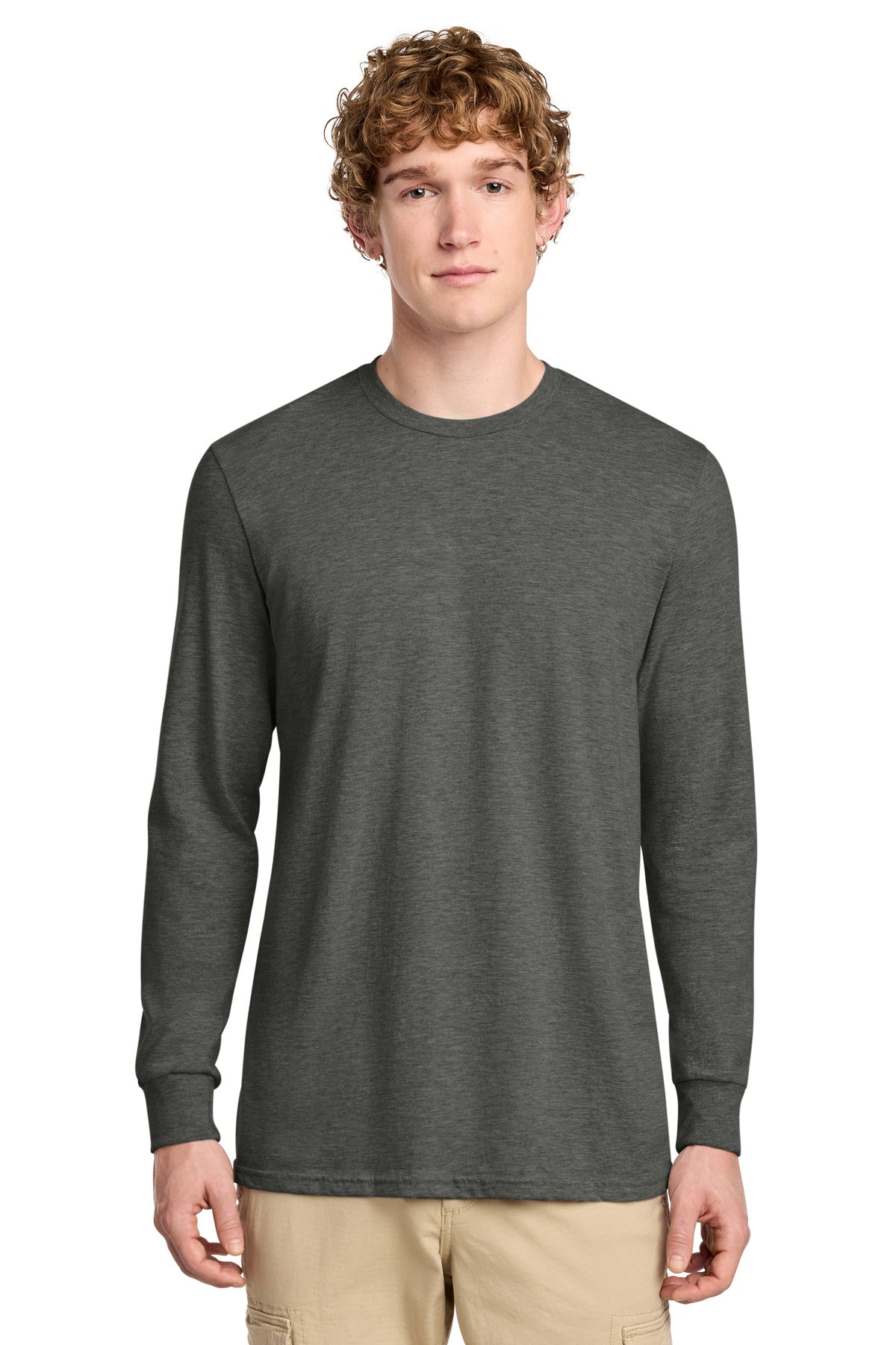 District ®  Perfect Blend ®  CVC Long Sleeve Tee DT109 | Add Your Logo