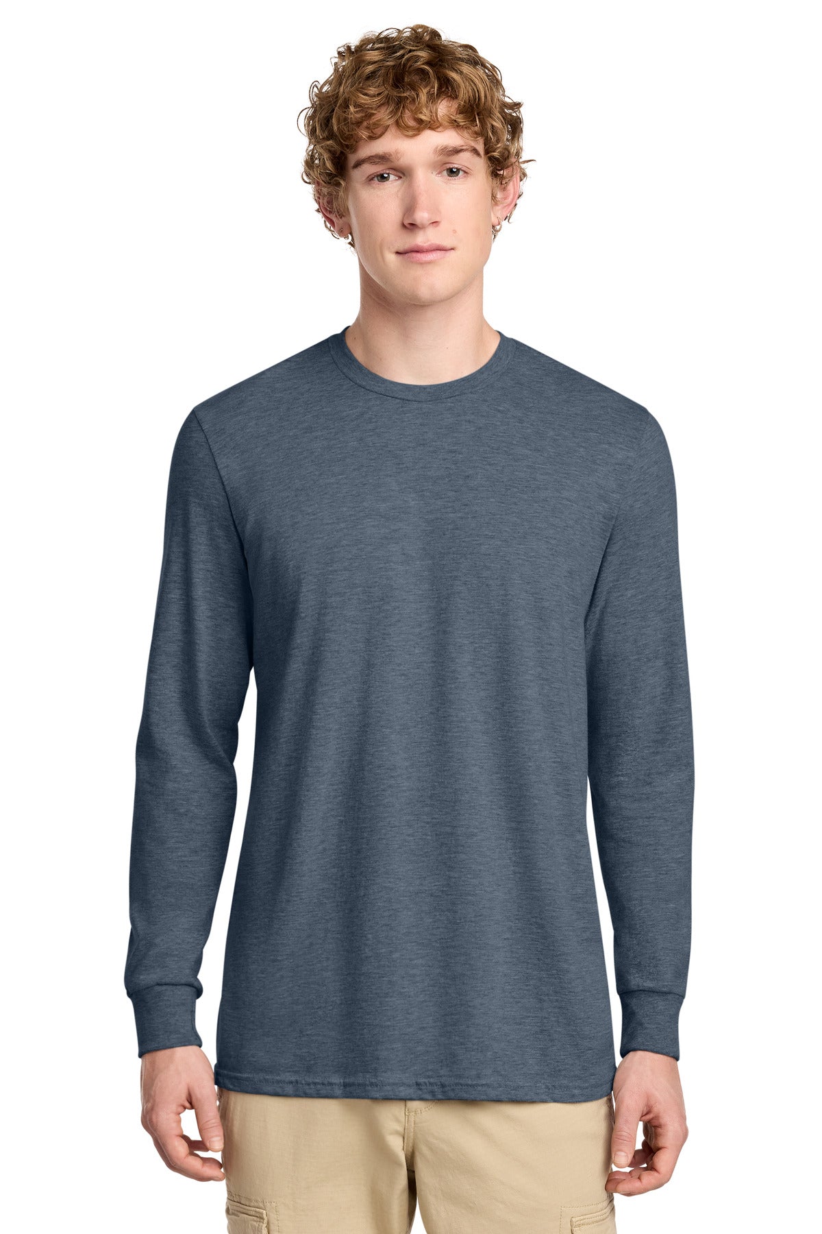 District ®  Perfect Blend ®  CVC Long Sleeve Tee DT109 | Add Your Logo