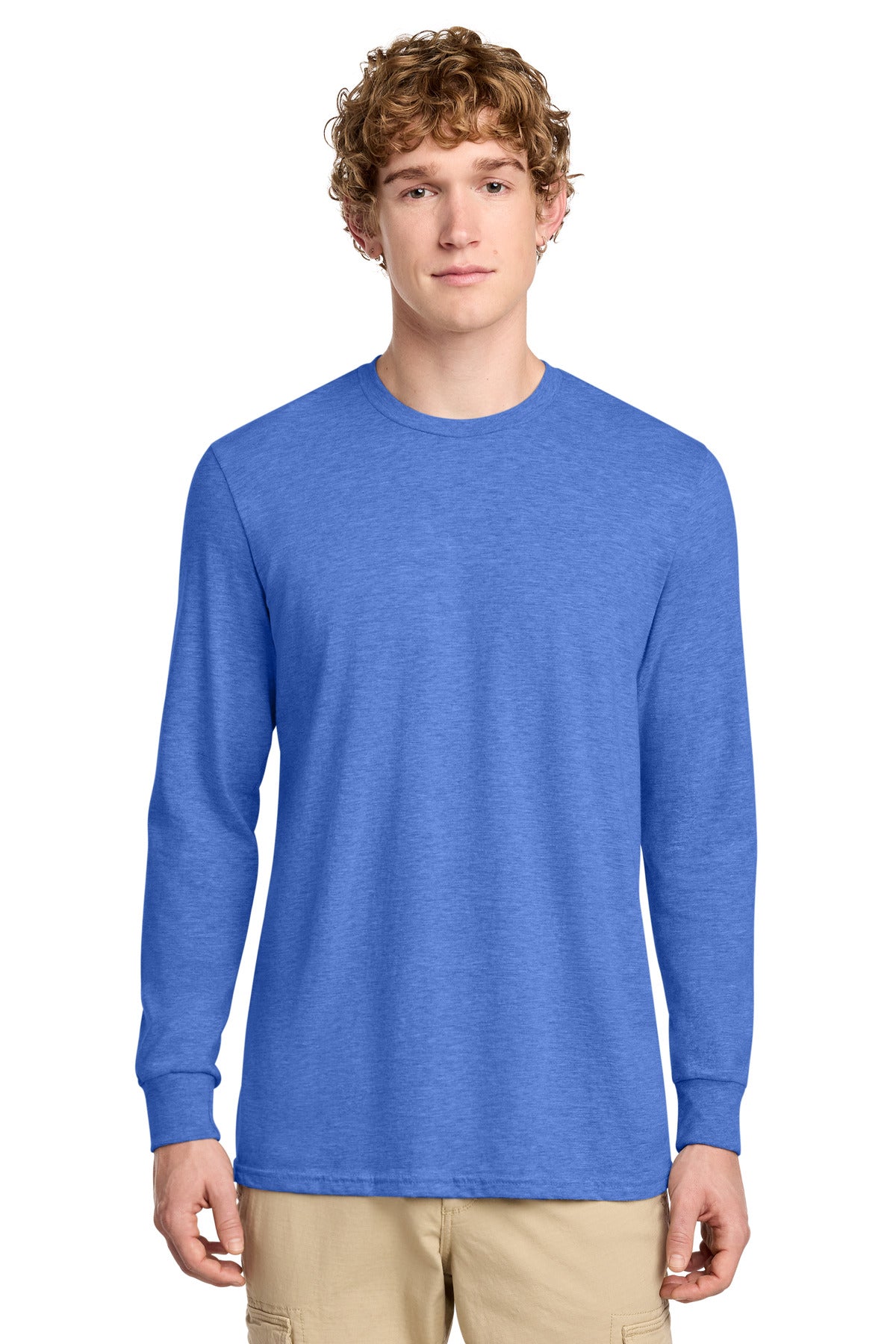 District ®  Perfect Blend ®  CVC Long Sleeve Tee DT109 | Add Your Logo