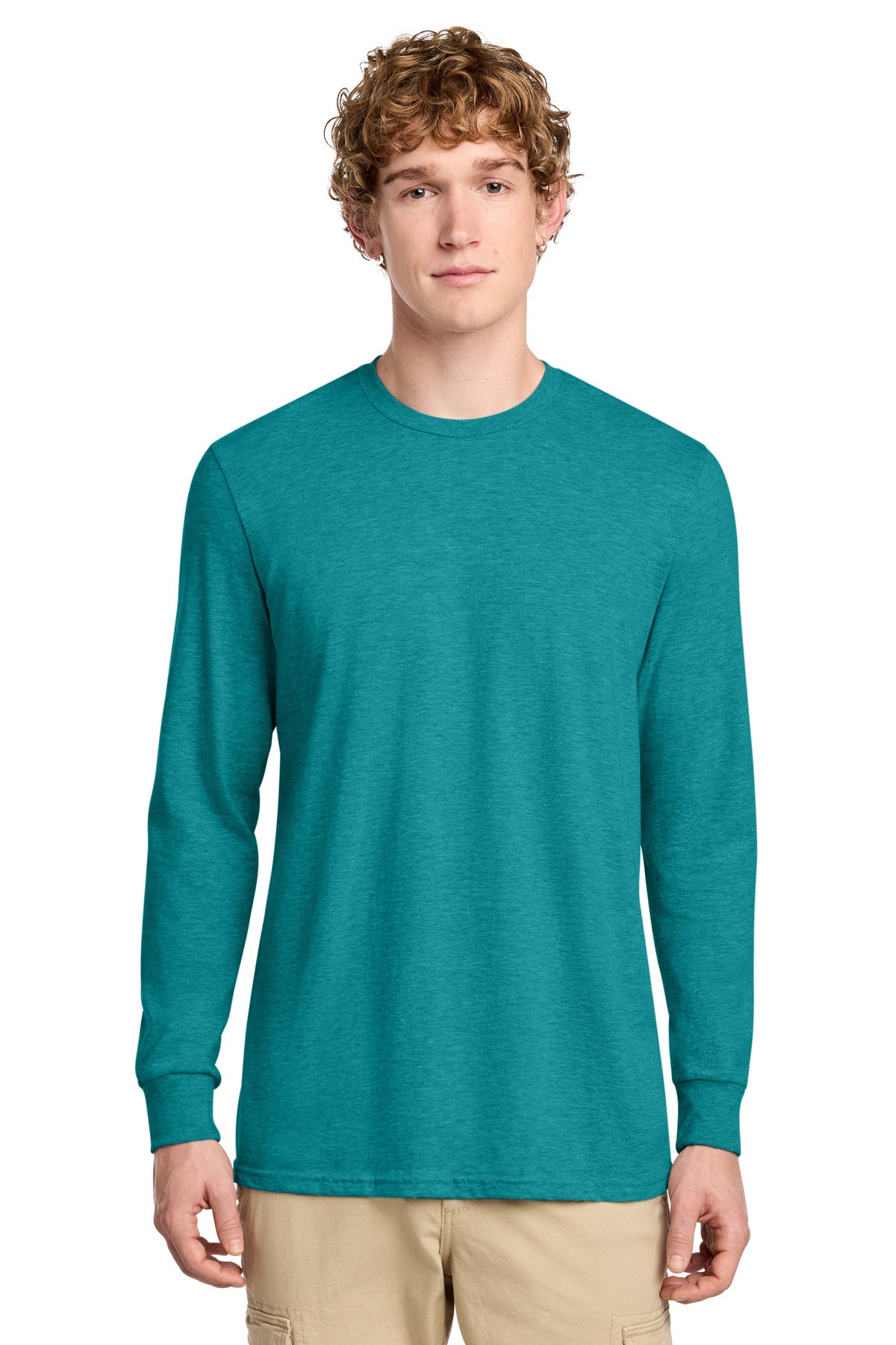 District ®  Perfect Blend ®  CVC Long Sleeve Tee DT109 | Add Your Logo