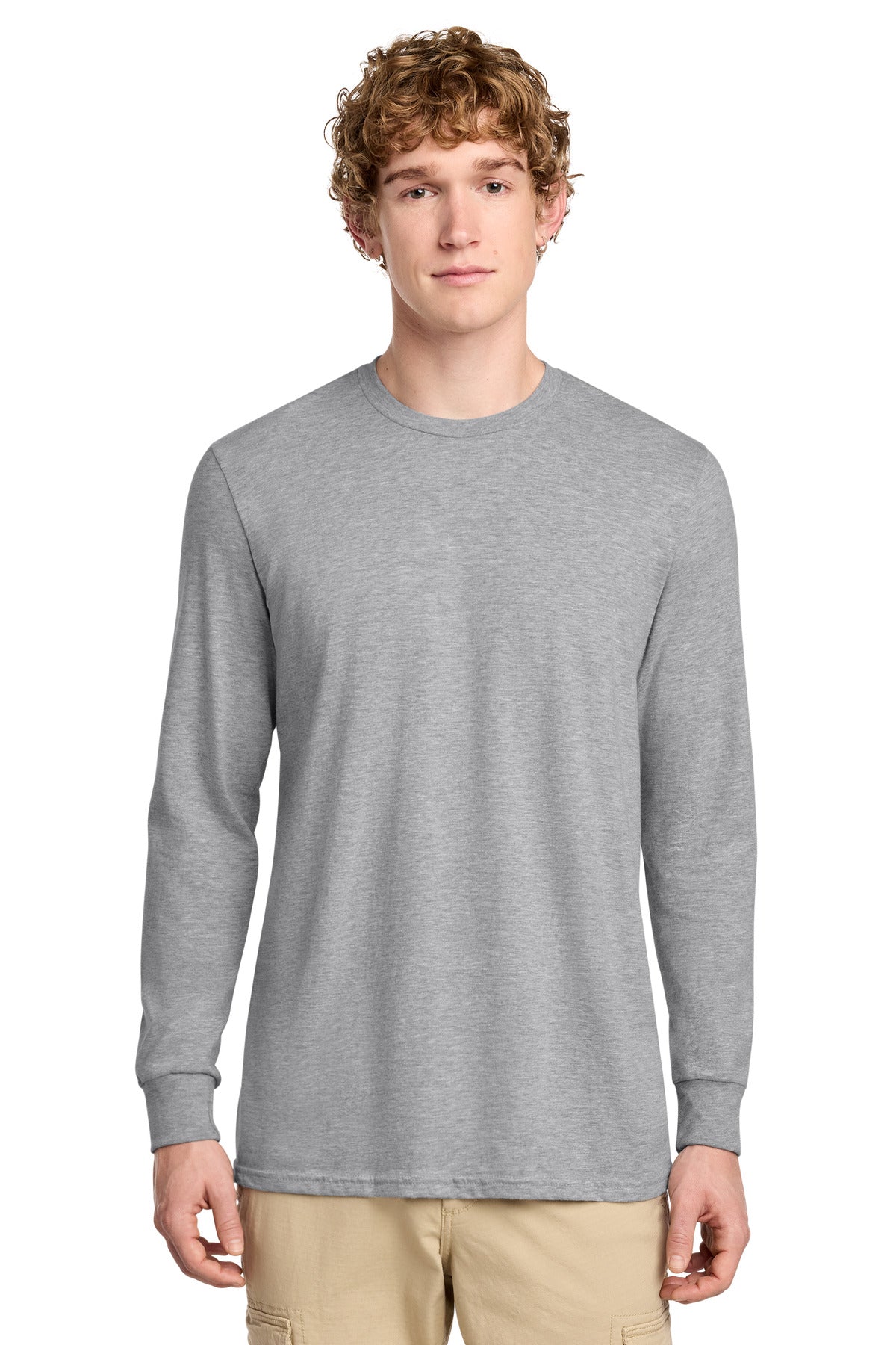 District ®  Perfect Blend ®  CVC Long Sleeve Tee DT109 | Add Your Logo