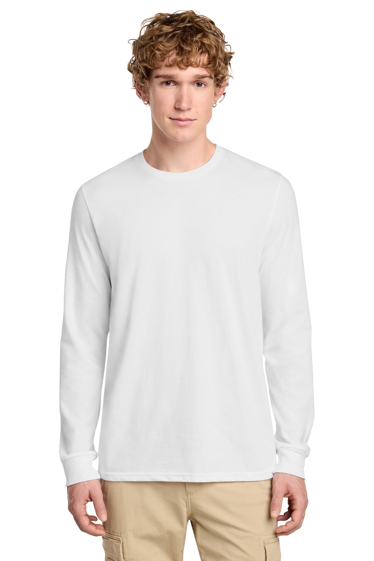 District ®  Perfect Blend ®  CVC Long Sleeve Tee DT109 | Add Your Logo