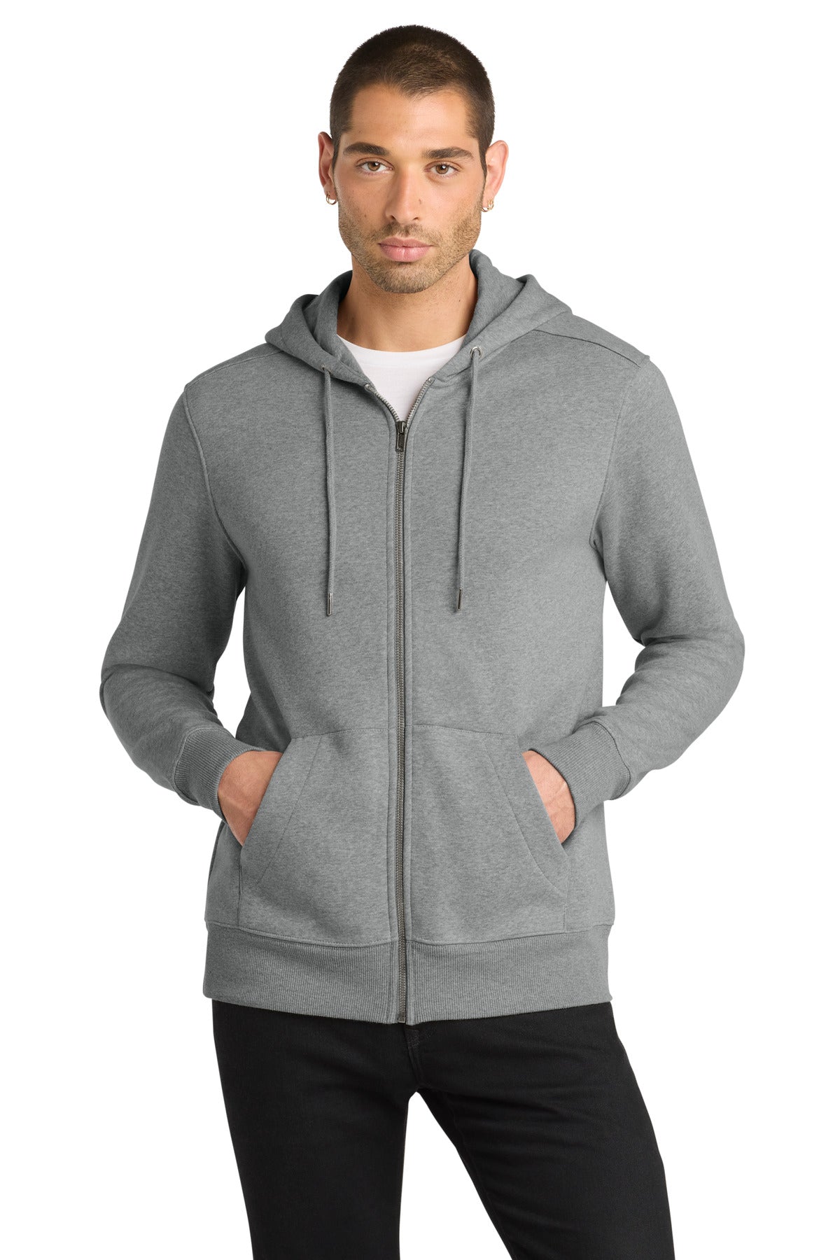 District  ®  Perfect Weight  ®  Fleece Full-Zip Hoodie DT1103 | Add Your Logo