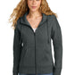District  ®  Women's Perfect Weight  ®  Fleece Drop Shoulder Full-Zip Hoodie DT1104 | Add Your Logo