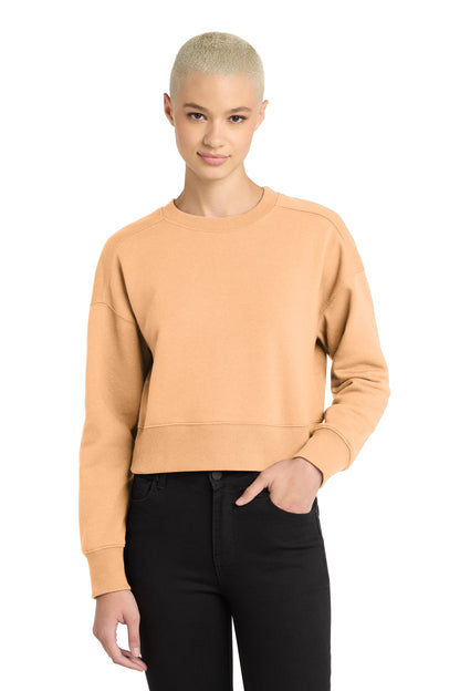 District  ®  Women's Perfect Weight  ®  Fleece Cropped Crew DT1105 | Add Your Logo