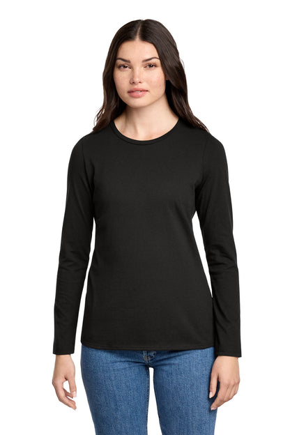 District ®  Women's Perfect Blend ®  CVC Long Sleeve Tee DT110 | Add Your Logo