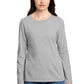 District ®  Women's Perfect Blend ®  CVC Long Sleeve Tee DT110 | Add Your Logo