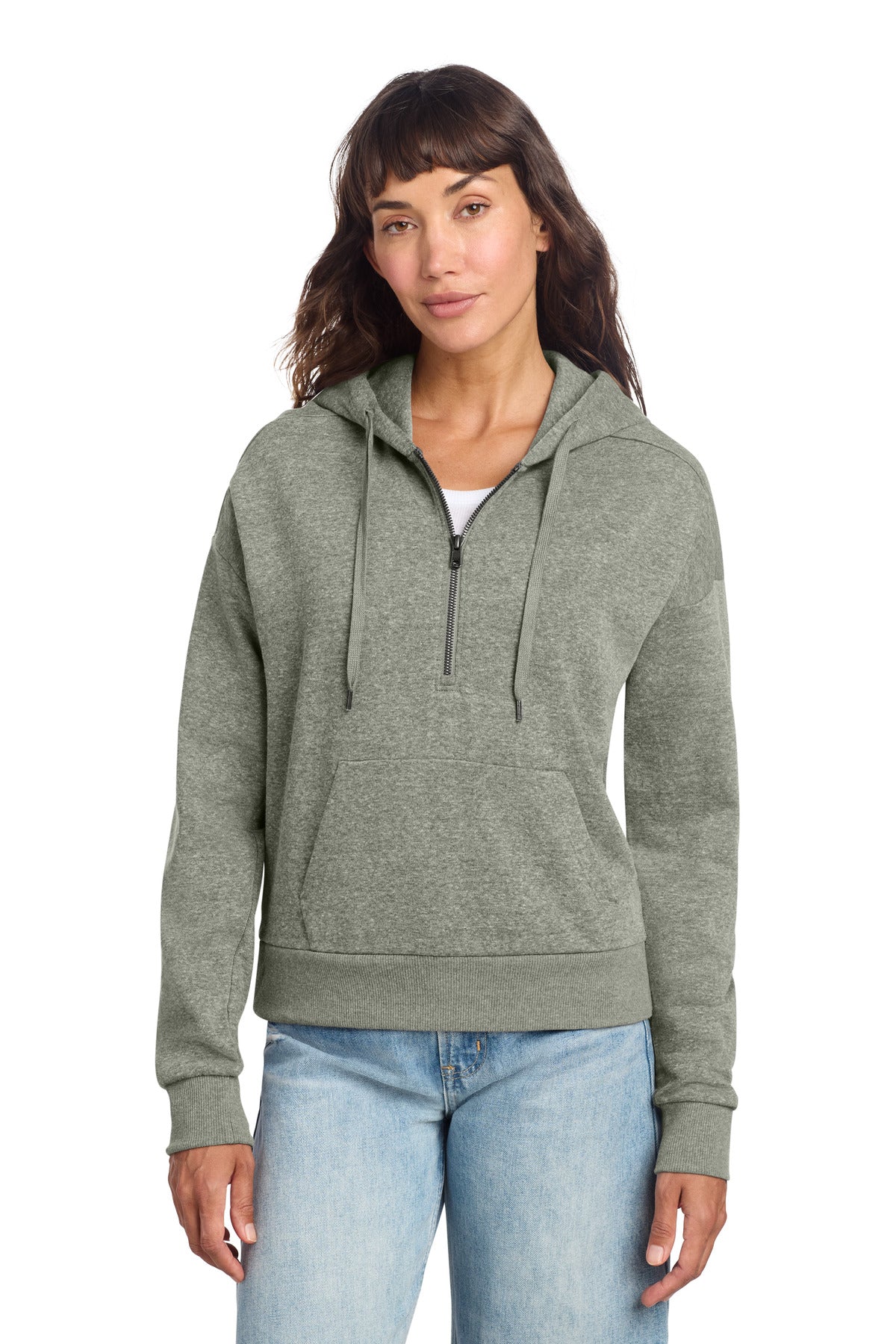 District ®  Women's Perfect Tri ®  Fleece 1/2-Zip Pullover DT1311 | Add Your Logo