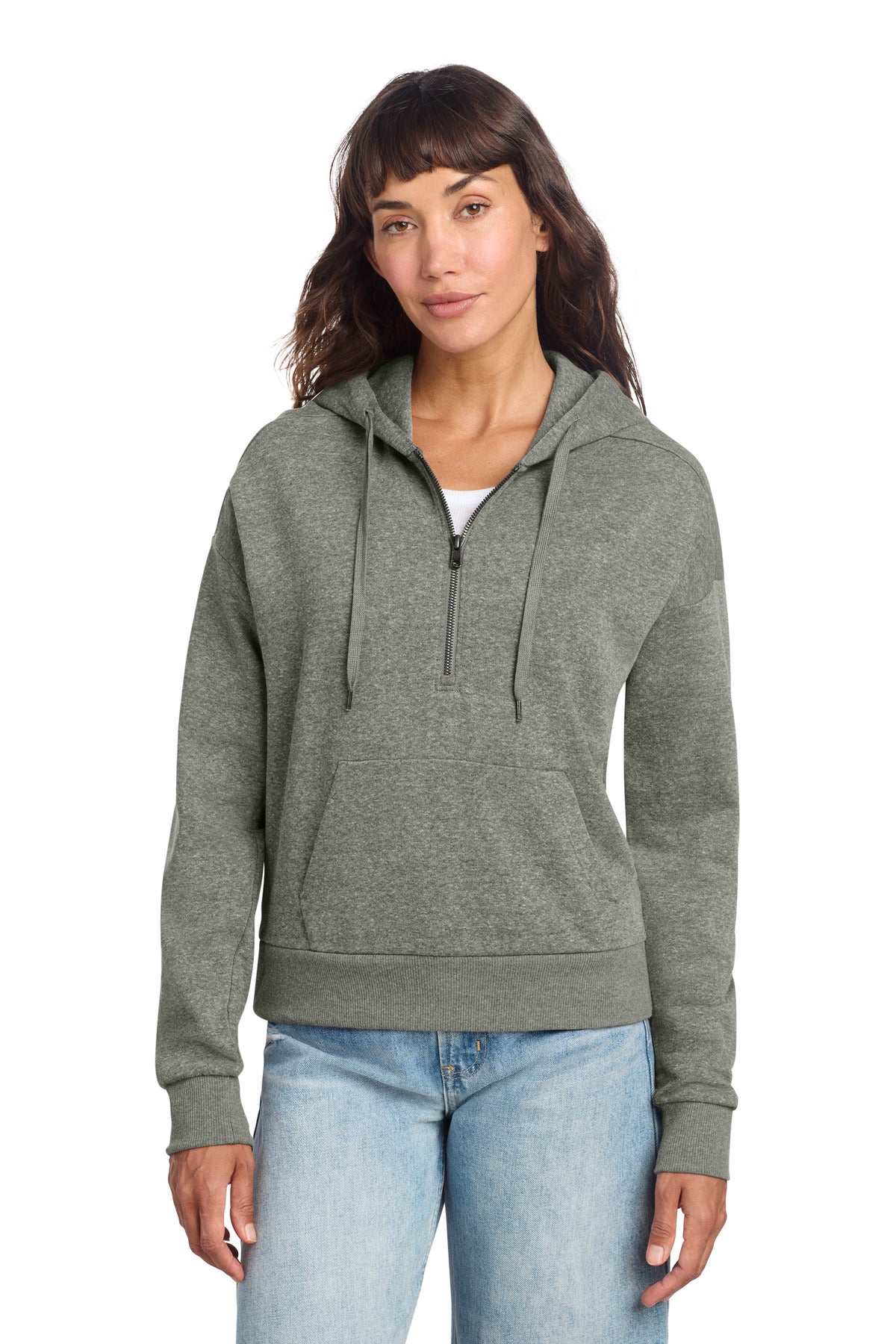 District ®  Women's Perfect Tri ®  Fleece 1/2-Zip Pullover DT1311 | Add Your Logo