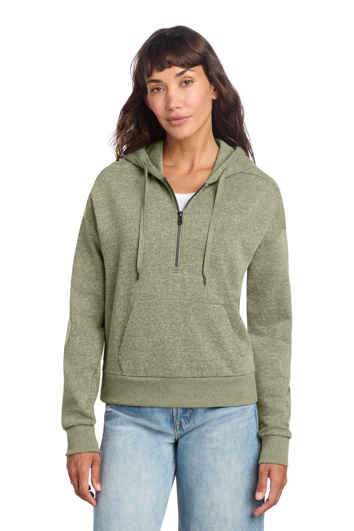 District ®  Women's Perfect Tri ®  Fleece 1/2-Zip Pullover DT1311 | Add Your Logo